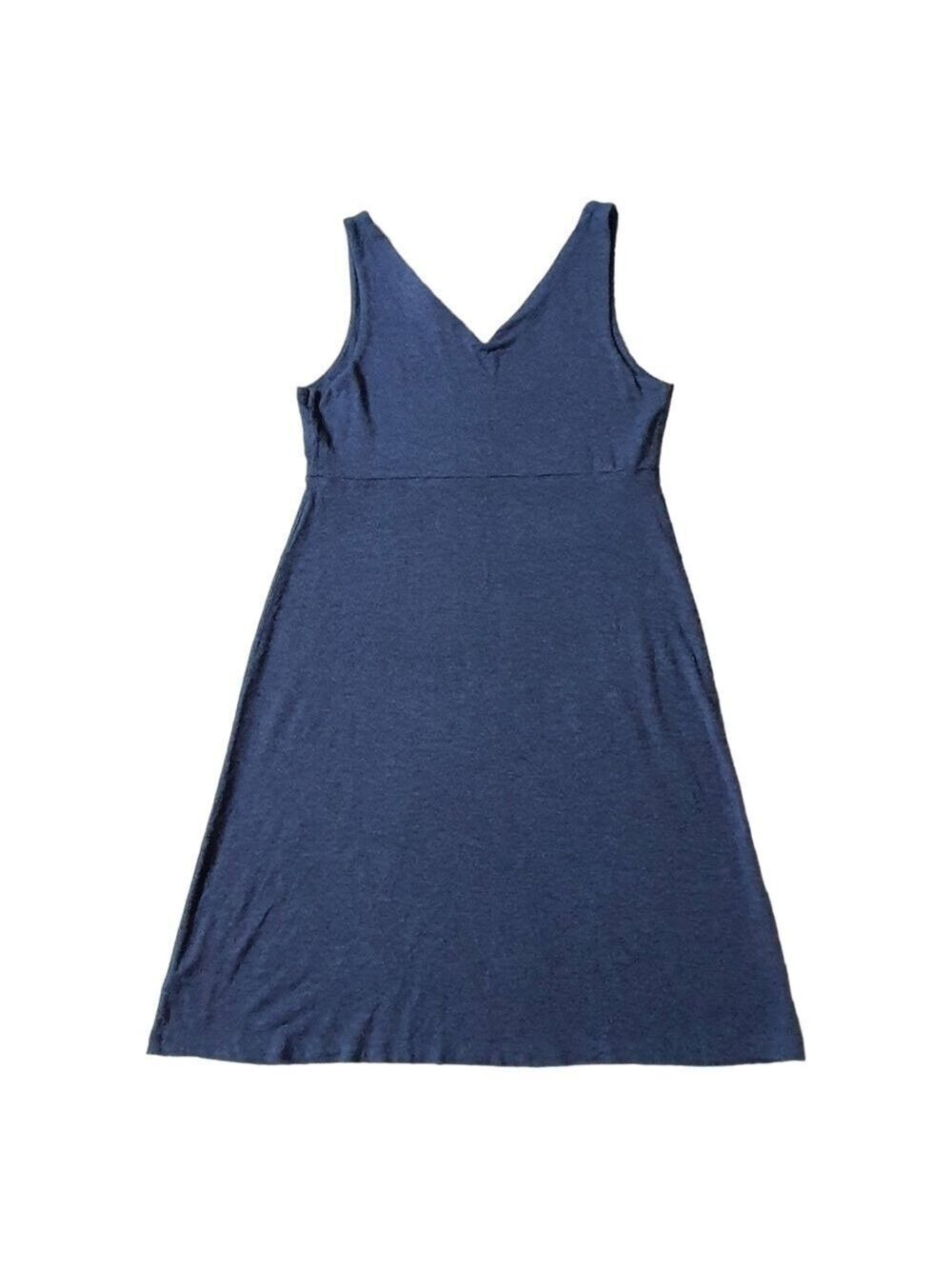 Athleta Modal Stretch Casual Soft Sleeveless Dress Vneck Blue Size SP